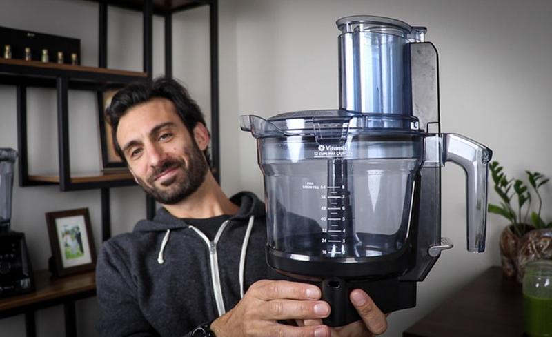 Lenny Gale of Lifeisnoyoke with the Vitamix Food Processor Attachment.