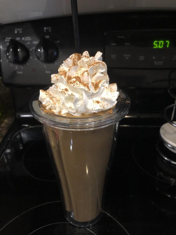 Low cal pumpkin spice Frappuccino