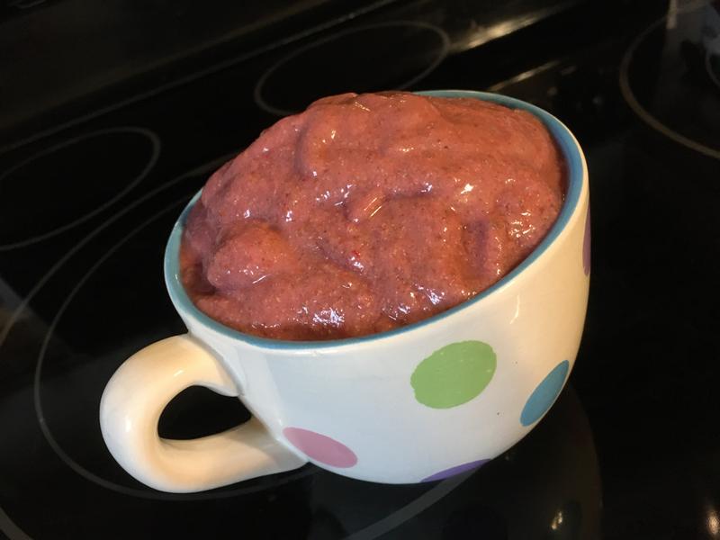 Raspberry peach sherbet