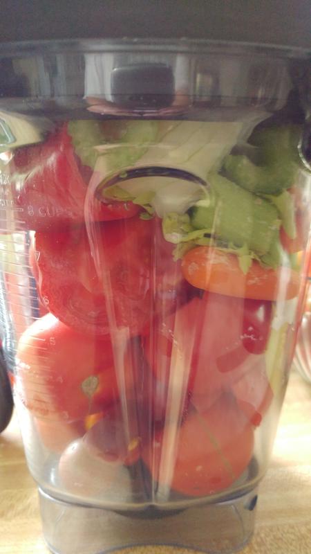 Fresh vegetables for tomato soup