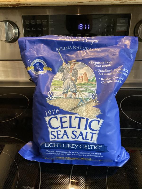 Sal marina celta Sal de bano natural molida fina, 5 libras Celtic Sea Salt  Celtic Sea Salt