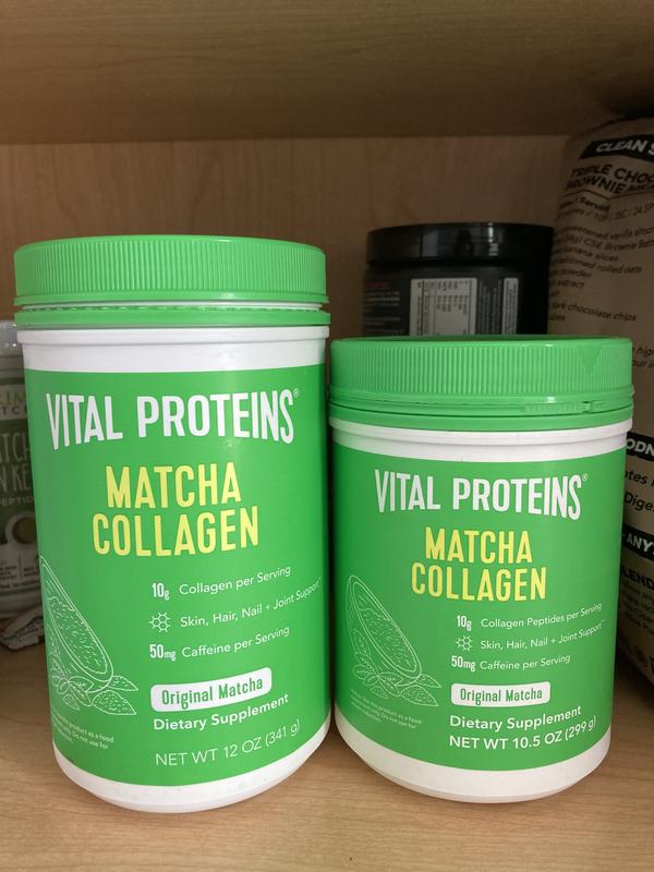  Vital Proteins Suplemento en polvo de péptidos de colágeno  Matcha, L-teanina y cafeína, té verde matcha, 12 onzas, sabor original :  Salud y Hogar