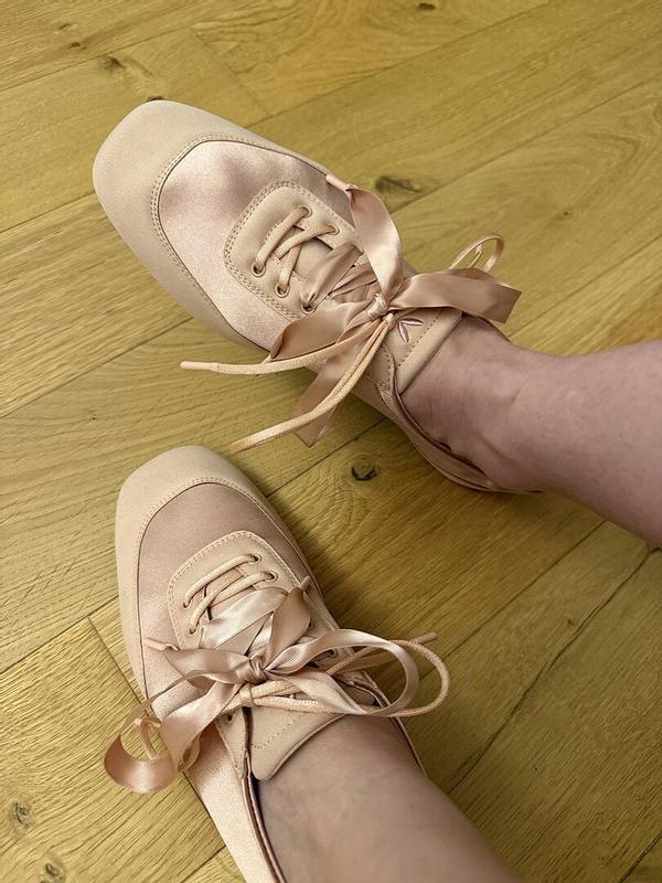 Customer photo for "cutest, comfiest, ballerina sneakers"