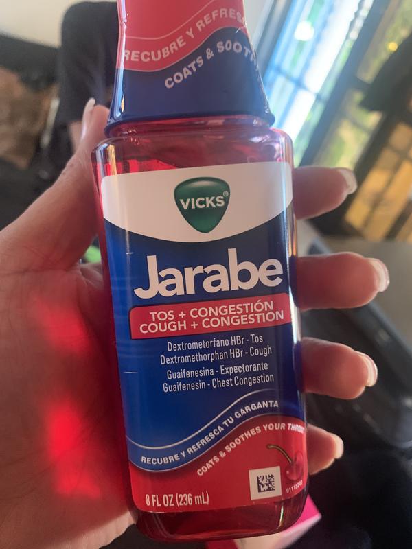 Vicks Cherry Flavor Jarabe Cough and Congestion Cold Medicine, 8 oz - Ralphs