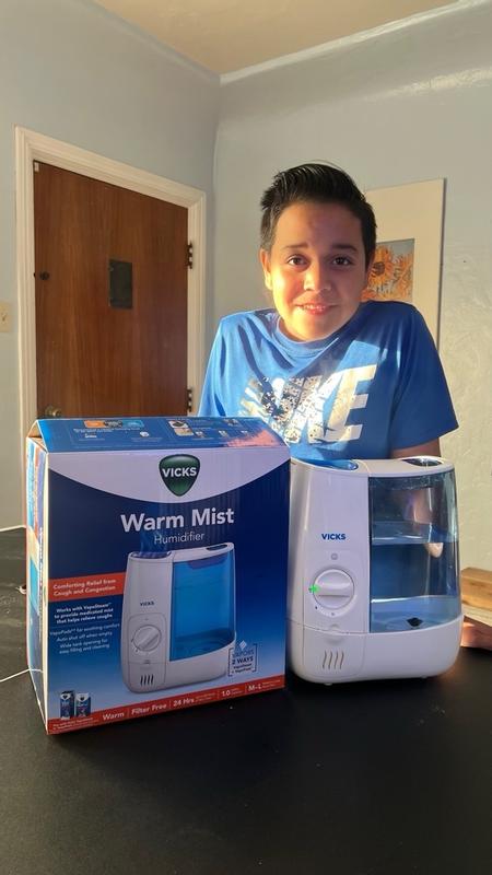 Vicks VH845E1 Warm Mist Humidifier - Home Use and Child's Nursery - Bl