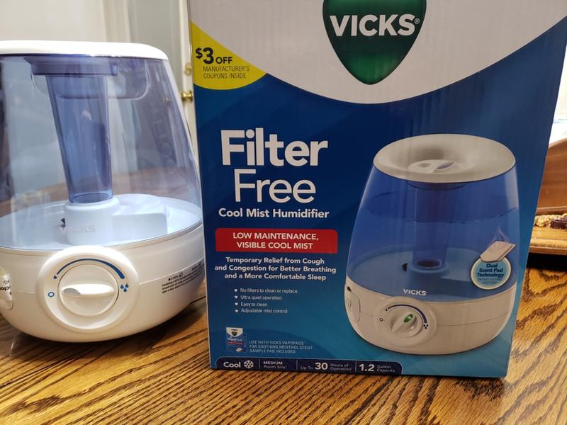 Vicks Ultrasonic Refresh Mini Cool Mist Humidifier, 1 ct - Pay