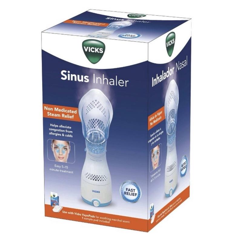 Vicks Personal Steam Inhaler for Congestion Relief and Coughs. Soft Face  Mask for Targeted Steam. More Relief When Used with VapoPads.
