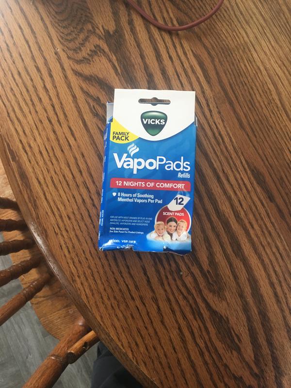 Vicks Soothing Menthol Vapors VapoPads 12 Pack for Humidifier