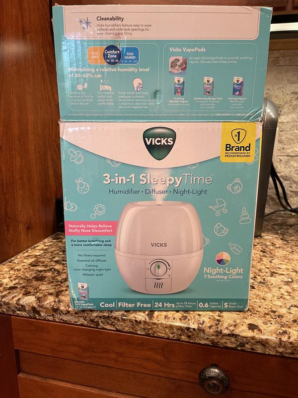 Vicks 3-in-1 Sleepy Time Ultrasonic Humidifier & Essential Oil