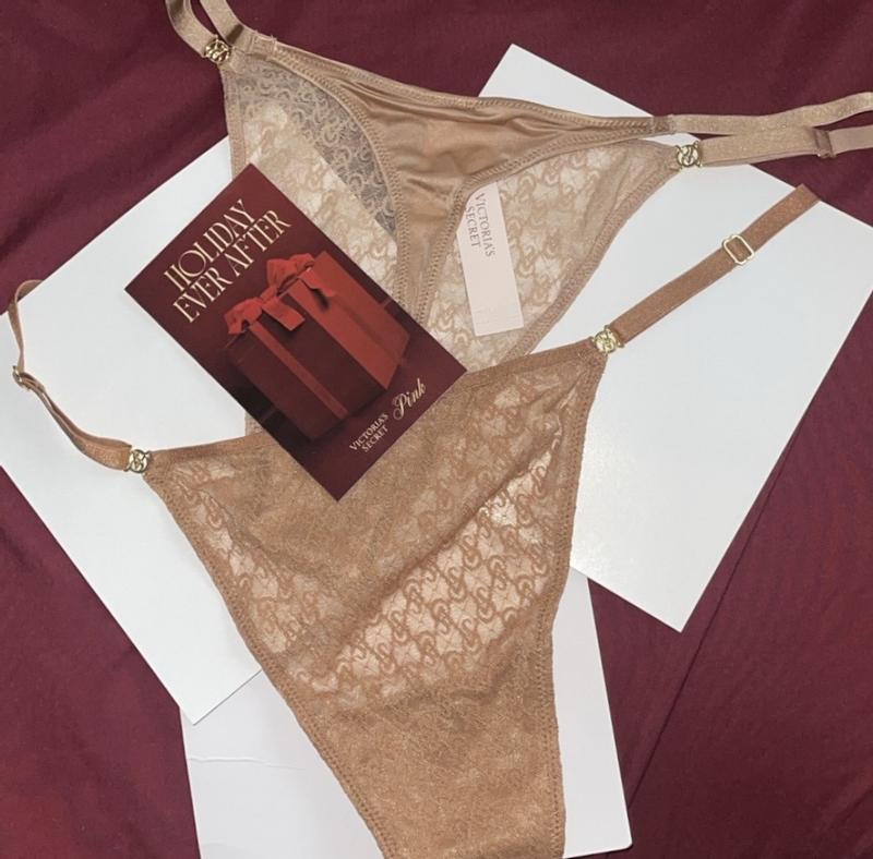 Rose Lace High-Leg Thong Panty