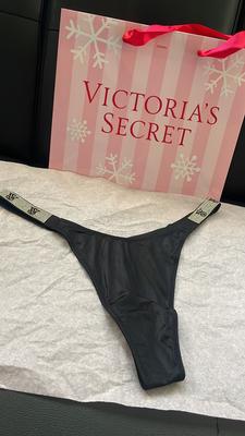 Victoria's Secret Very Sexy Bombshell Shine Rhinestone Strap Thong Panty  Forest Green Lace Size X-Large NWT 