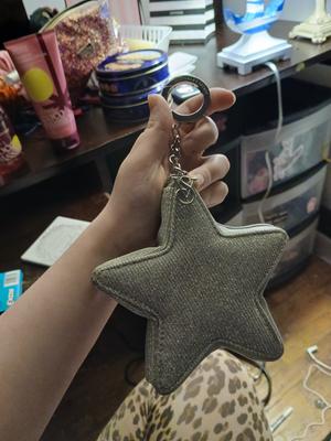 Buy Star Pouch Keychain, Silver Sparkle - Order Small