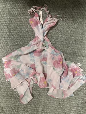 Peony Chiffon Ruffled Babydoll Set