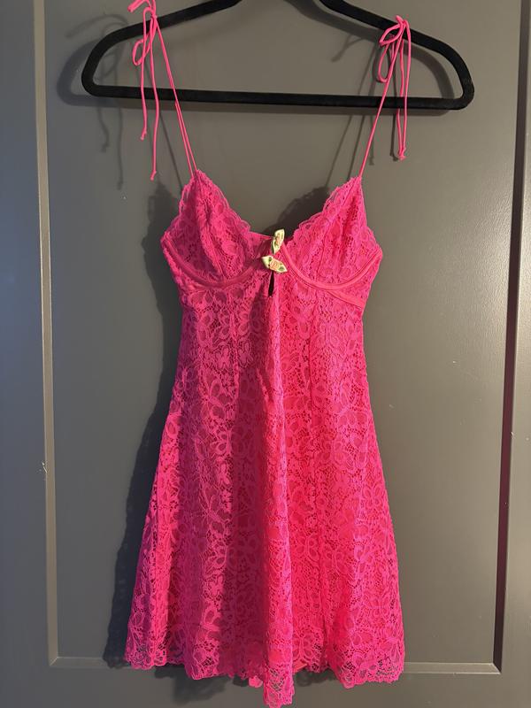 chinese dress ladies 3D Butterfly Pearl Decor Top Embroidery Lace-up Slip Dress – Meowhiskers main image 0