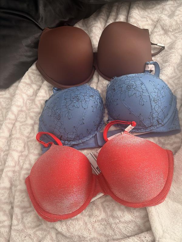 BOMBSHELL 2カップアップ ローズ レース プッシュアップブラ, ベリー