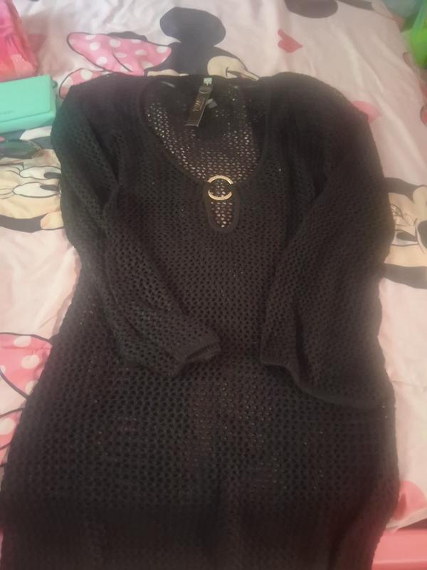 victoria secret black crochet dress Victoria Secret PINK Crochet Summer Dress XS