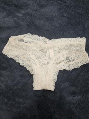 Victoria Secret Cheekini/culotte Bikini Coquine White Bridal Panty