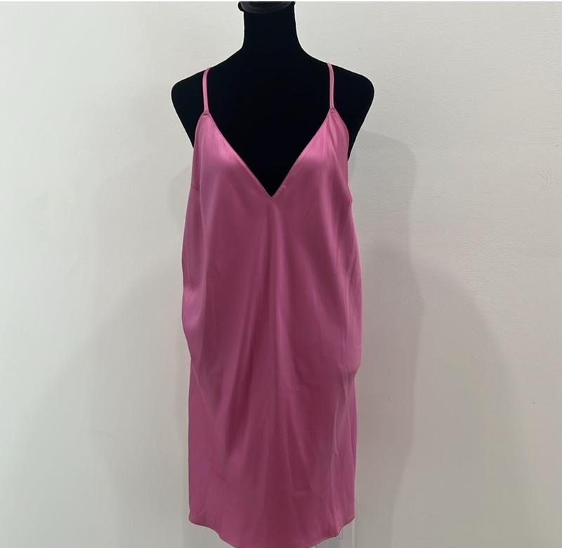 Buy Satin Open-Back Slip Dress, Black - Order Slips online