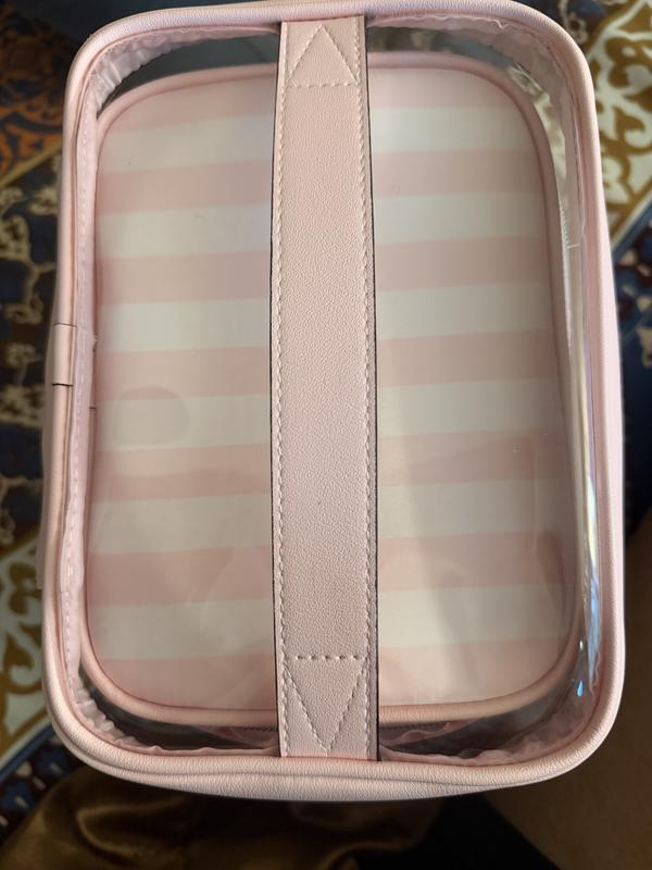 Sac Fourre-tout Cosmétique Victoria's Secret Rose - 2 Zip - Neuf Avec étiquette