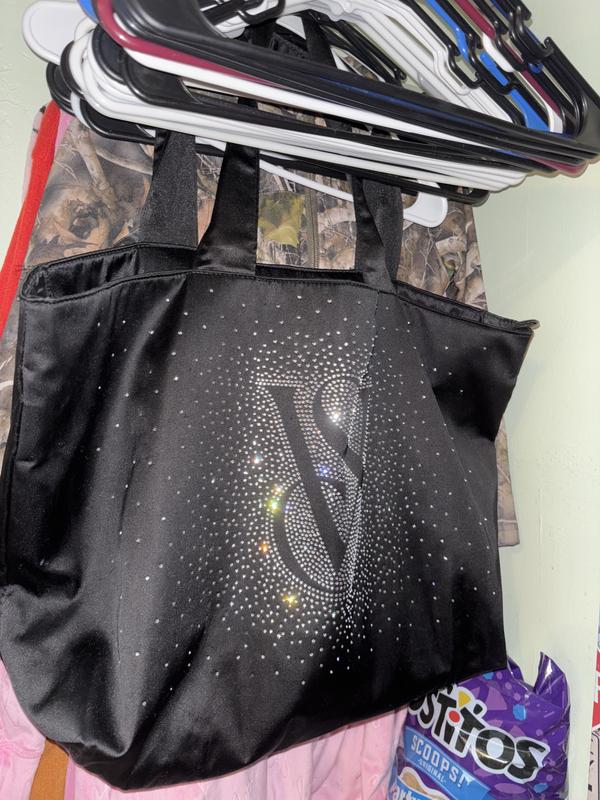 ☆Victoria's secret 最新限定折りたたみBlackパーム柄バッグ☆ Victoria's Secret ヴィクトリアズ・シークレット キャンパス地