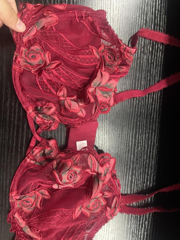 ★GLOWNY★ALLURE LACE BRA (PINK BOUQUET)★正規品/直送料込 Buy Ziggy Glam Floral Embroidery Unlined Demi Bra, Black