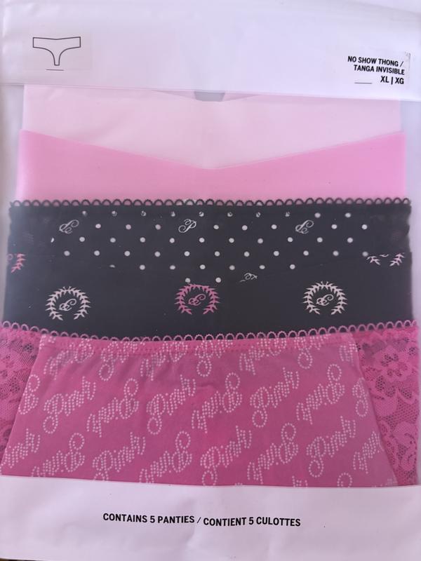 5-Pack No-Show Thong Panties