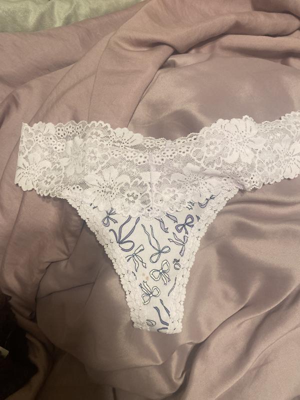 Wink Lace-Trim Thong Panty