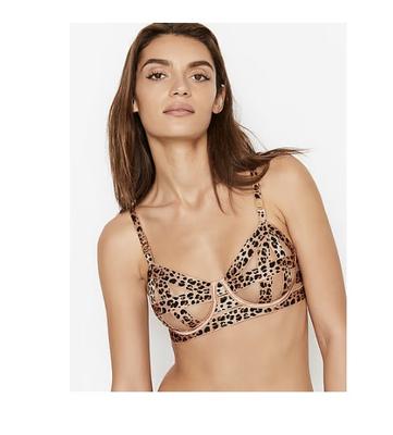 NWT Victoria's Secret Luxe Lingerie Sheer Cut-Out Strappy Balconet