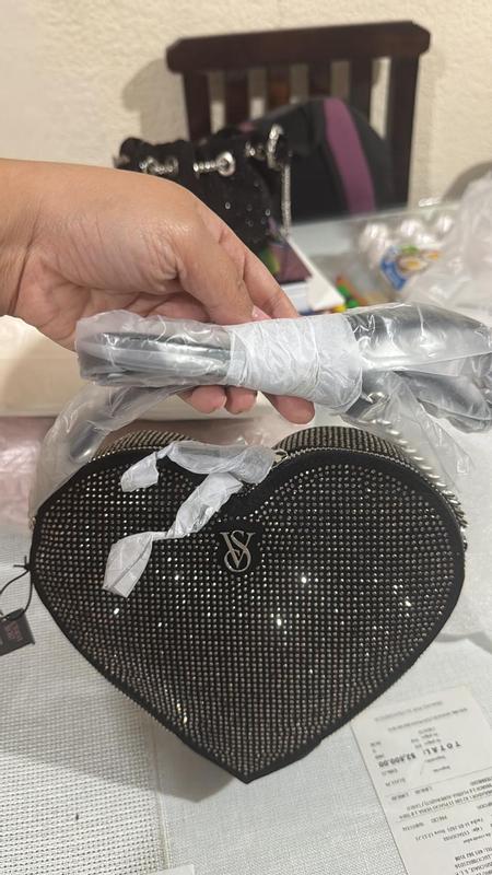 ☆Victoria's Secret☆ キラキラ ハート型 クロスボディ バッグ ハート クロスボディバッグ, シルバー ラインストーンを購入する