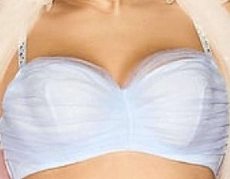 Buy Twinkle Cameo Strap Glitter Tulle Unlined Bra Top, Light Blue