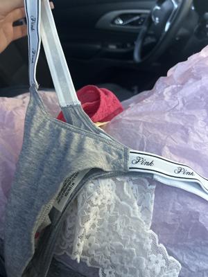 Mckenzie's photo of the Logo Cotton High-Leg Micro Thong Panty. Photo 2 of 3. Review Image shared by Mckenzie