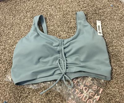 Relay Ruched Plunge Sports Bra