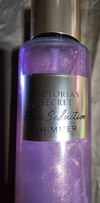 kit Victoria's Secret Pure Seduction Shimmer fracionado – loção hidratante  + body splash 30ml cada – decante – Maju Parfums