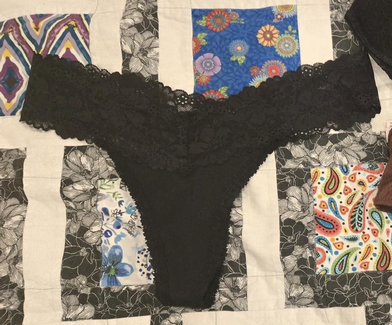 Wink Lace-Trim Thong Panty