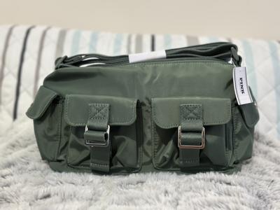 Buy Nylon Cargo Shoulder Bag, White Shell - Order Bags