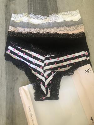 Victoria's Secret, Intimates & Sleepwear, Victorias Secret 5pack Lace  Waist Cotton Cheeky Panties Multicolor Medium New
