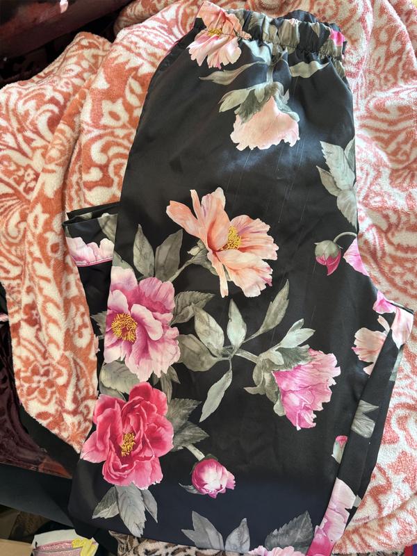 Glazed Satin Long Pajama Set