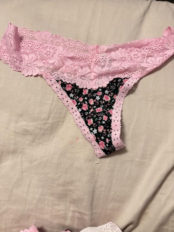 Wink Lace-Trim Thong Panty