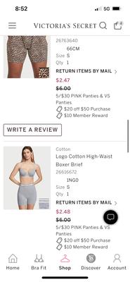 Buy Logo Cotton High-Waist Boxer Brief - Order Panties online