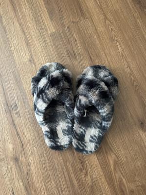 Fur slides in discount store