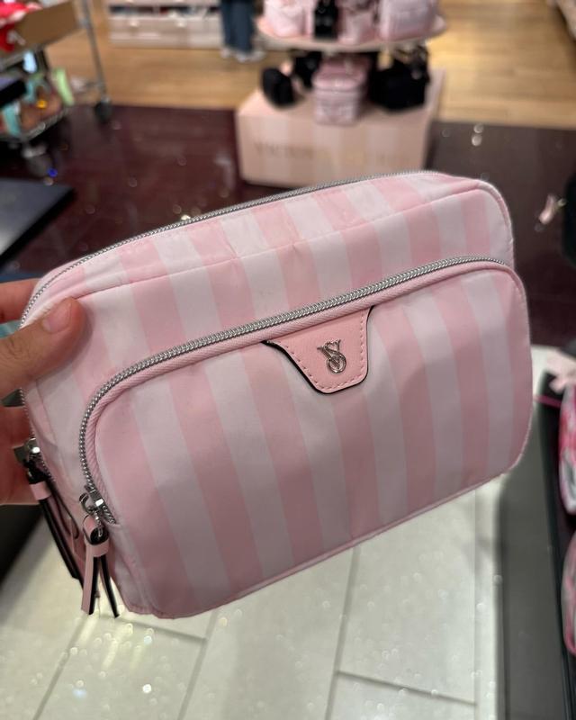 ☆Victoria's Secret☆ オレンジ ストライプ メイクポーチ 3点 メイクポーチ 3点セット, グローオレンジ ストライプを購入する