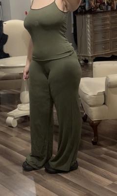リブ編みモダール キャミ＆パンツセット、ブラックを購入する