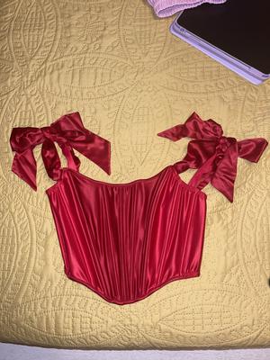Buy Satin Bow-Tied Corset Top - Order Bras online 1122943600 - Victoria's  Secret US