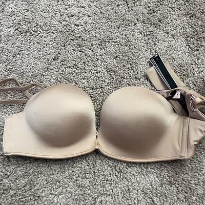 Vgplay Women's Strapless Bra with No Underwire Comfortable Push Up Thick  Padding Bras for Women Add 2 Cups with Clear Straps, Beige, 40B :  : Clothing, Shoes & Accessories