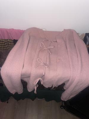 Elyssa's photo of the Wilde Bow Front Cardigan. Photo 1 of 1. Review Image shared by Elyssa