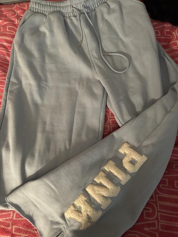 Ivy Fleece Wide-Leg Split-Hem Sweatpants