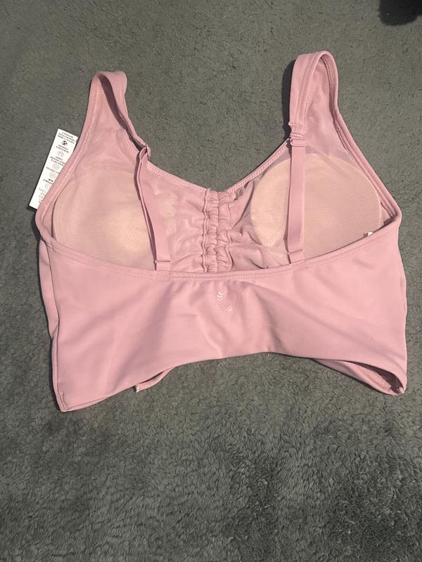 Relay Ruched Plunge Sports Bra