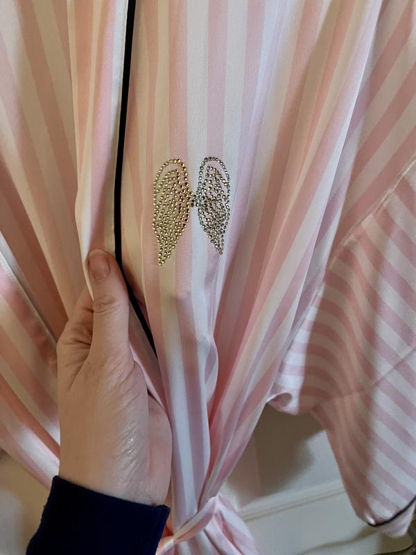 Buy Signature Satin Short Piped Robe, Pretty Blossom Iconic