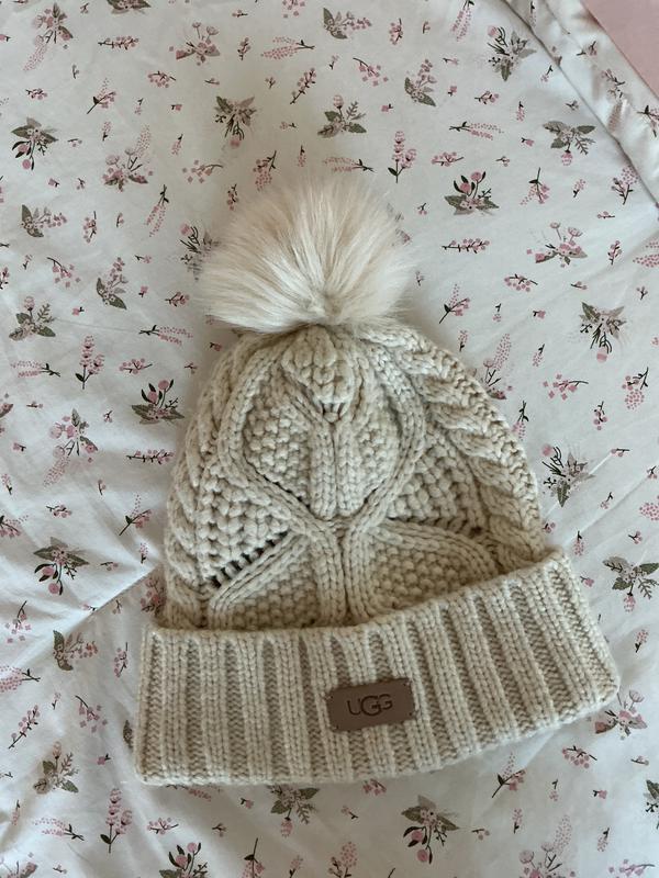 UGG® Cable Knit Pom Beanie - Macy's
