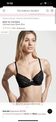 Victoria's Secret New - 34D BODY BY VICTORIA SECRET Unlined Demi Bra Size  undefined - $15 New With Tags - From Shoptillyoudrop